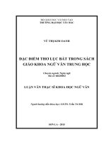 Đặc điểm thơ lục bát trong sách giáo khoa ngữ văn trung học 