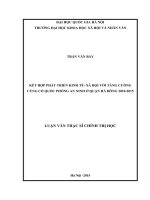 Kết hợp phát triển kinh tế  xã hội với tăng cường củng cố quốc phòng, an ninh ở quận hà đông 2010 – 2015 