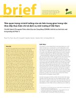 Tầm quan trọng và ảnh hưởng của các bên trung gian trong việc thúc đẩy thực hiện chi trả dịch vụ môi trường ở việt nam