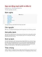 Hẹp van động mạch phổi và điều trị 