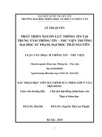 Phát triền nguồn lực thông tin tại trung tâm thông tin   thư viện trường đại học sư phạm   đại học thái nguyên 