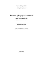 Phát triển dịch vụ vận tải hành khách công cộng ở hà nội 