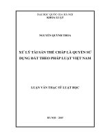 Xử lý tài sản thế chấp là quyền sử dụng đất theo pháp luật việt nam 