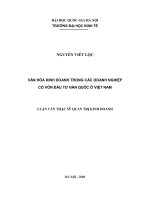 Văn hóa kinh doanh của các doanh nghiệp hàn quốc ở việt nam 