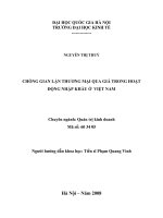 Chống gian lận thương mại qua giá trong hoạt động nhập khẩu ở việt nam 