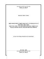 Biện pháp phát triển đội ngũ cán bộ quản lý trường tiểu học đáp ứng yêu cầu đổi mới giáo dục hiện nay ở quận hồng bàng thành phố hải phòng 