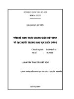 Vấn đề khai thác chung giữa việt nam và các nước trong khu vực biển đông 