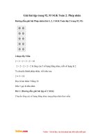 Giải bài tập trang 92, 93 SGK Toán 2: Phép nhân