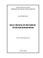 Dân ca xường của người mường ở thanh hoá   tiếp cận từ góc độ văn học dân gian 