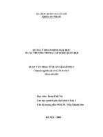 Quản lý hoạt động dạy học ở các trường trung cấp nghề quân đội 