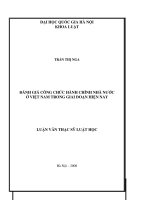 Đánh giá công chức hành chính nhà nước ở việt nam trong giai đoạn hiện nay 