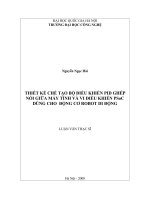 Thiết kế chế tạo bộ điều khiển PID ghép nối giữa máy tính và vi điều khiển PSoC dùng cho động cơ robot di động 