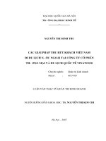 Các giải pháp thu hút khách việt nam đi du lịch nước ngoài tại công ty cổ phần thương mại và du lịch quốc tế vinatour 