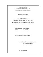 Kê biên tài sản trong thi hành án dân sự từ thực tiễn tỉnh Quảng Ngãi