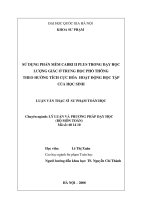 Sử dụng phần mềm cabri II plus trong dạy học lượng giác ở trung học phổ thông theo hướng tích cực hóa hoạt động học tập của học sinh 