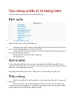 Triệu chứng và điều trị tứ chứng fallot 