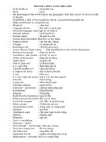 TRANSLATION 1 VOCABULARY