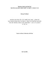 Những nguyên tắc của triết học mác  lênin về xây dựng phạm trù và ảnh hưởng của những nguyên tắc đó trong công cuộc đổi mới tư duy lý luận ở nước ta 