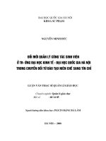 Đổi mới quản lý công tác sinh viên ở trường đại học kinh tế   đại học quốc gia hà nội trong chuyển đổi từ đào tạo niên chế sang tín chỉ 