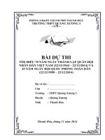 bài dự thi tìm hiểu 70 năm quân đội nhân dân việt nam 