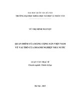 Quan điểm của đảng cộng sản việt nam về vai trò của doanh nghiệp nhà nước 