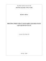 Phương pháp tối ưu đàn kiến giải bài toán lập lịch sản xuất 