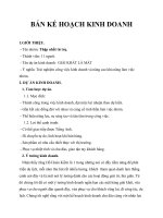 BẢN ké HOẠCH CHI TIẾT