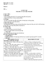 giáo án: bải 15 luyện tập polime và vật liệu polime