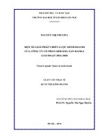 Một số giải pháp chiến lược kinh doanh của công ty cổ phần khoáng sản danka giai đoạn 2016 2020 