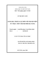 Giáo dục pháp luật đối với thanh niên từ thực tiễn thành phố đà nẵng