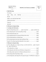 Mẫu phương án sử dụng lao động