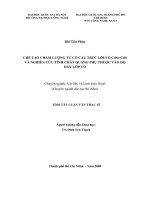 Chế tạo chấm lượng tử có cấu trúc lõi vỏ cdse cds và nghiên cứu tính chất quang phụ thuộc vào độ dày lớp vỏ 