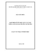 Sạp thái ở tây bắc xưa và nay ( nghiên cứu địa bàn huyện điện biên, tỉnh điện biên) 