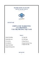 CHIẾN LƯỢC MARKETING CỦA HEINEKEN VÀO THỊ TRƯỜNG VIỆT NAM 2019 2020 2021 2022 2023