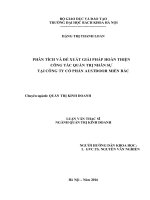 Phân tích và đề xuất giải pháp hoàn thiện công tác quản trị nhân sự tại công ty cổ phần austdoor miền bắc