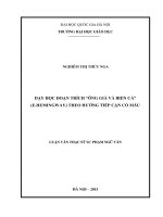 Dạy học đoạn trích “ông già và biển cả” (e  hemingway) theo hướng tiếp cận cổ mẫu 