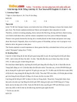 Giải bài tập SGK Tiếng Anh lớp 11: Test Yourself B (Unit 4 - 6)