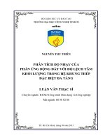 Phân tích độ nhạy của phản ứng động đất với độ lệch tâm khối lượng trong hệ khung thép đặc biệt ba tầng 
