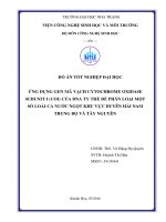 Ứng dụng gen mã vạch cytochrome oxidase subunit 1 (CO1) của DNA ty thể để phân loại một số loài cá nước ngọt khu vực duyên hải nam trung bộ và tây nguyên 