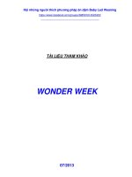 Tài liệu tham khảo về wonder week   thời gian trẻ trái tính không phải do ốm sốt