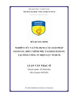 Nghiên cứu và ứng dụng các giải pháp giám sát, điều chỉnh phụ tải khách hàng tại tổng công ty điện lực TP HCM 