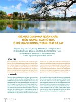 Đề xuất giải pháp ngăn chặn hiện tượng tảo nở hoa ở Hồ Xuân Hương, thành phố Đà Lạt