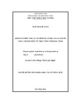 Kiểm sát điều tra vụ án hình sự có bị can là người chưa thành niên từ thực tiễn tỉnh Bắc Ninh