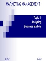 Marketing management topic 3 analyzing business markets 