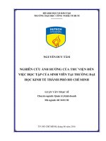 Nghiên cứu ảnh hưởng của thư viện đến việc học tập của sinh viên tại trường đại học kinh tế thành phố hồ chí minh