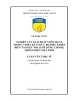 Nghiên cứu giải pháp tổng quát trong thiết kế tối ưu bộ điều khiển biến tần kết nối lưới dùng cho hệ thống điện mặt trời 