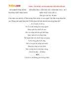 Đề kiểm tra 1 tiết học kì 1 môn Ngữ văn lớp 12 trường THPT Đăk Song, Đăk Nông năm học 2016 - 2017