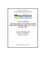 Ứng dụng thuật toán PSO cải tiến tính toán phân bố công suất tối ưu đa mục tiêu 