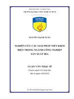 Nghiên cứu các giải pháp tiết kiệm điện trong ngành công nghiệp sản xuất bia 