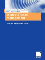 Strategic retail management text and international cases joachim zentes